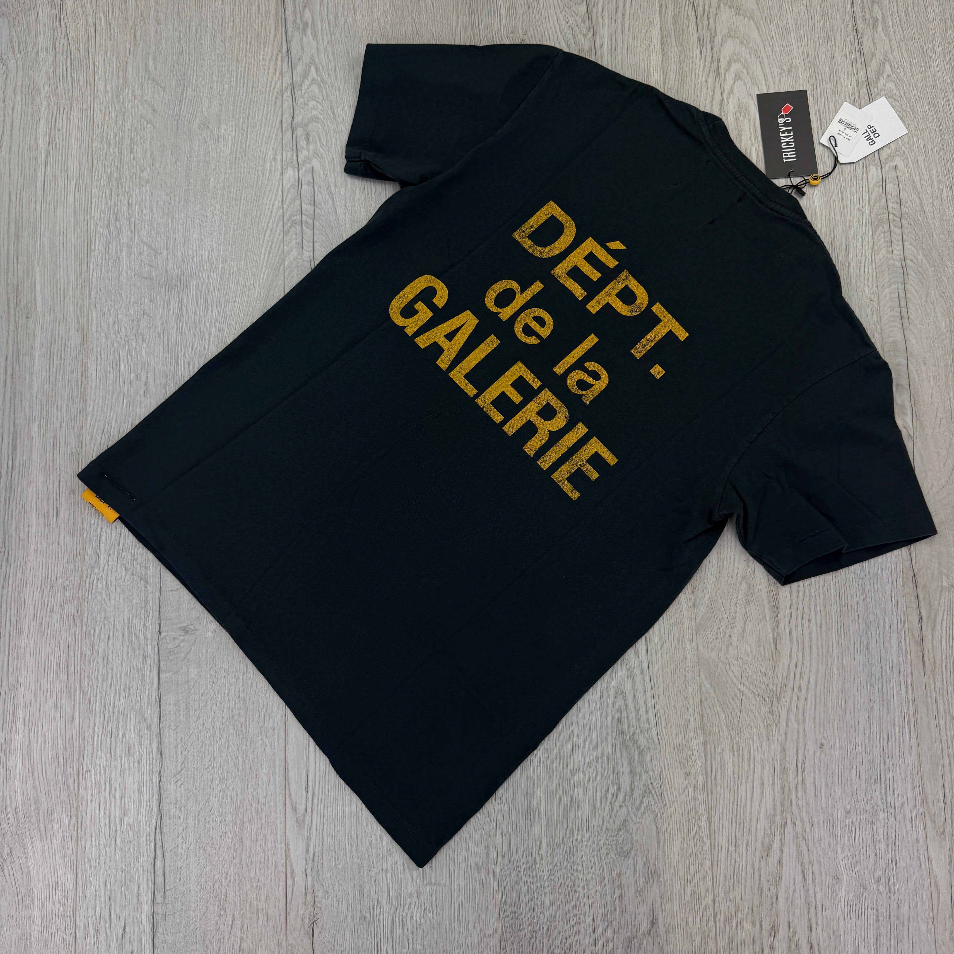 Gallery Dept Men’s French Logo Black & Yellow T-shirt