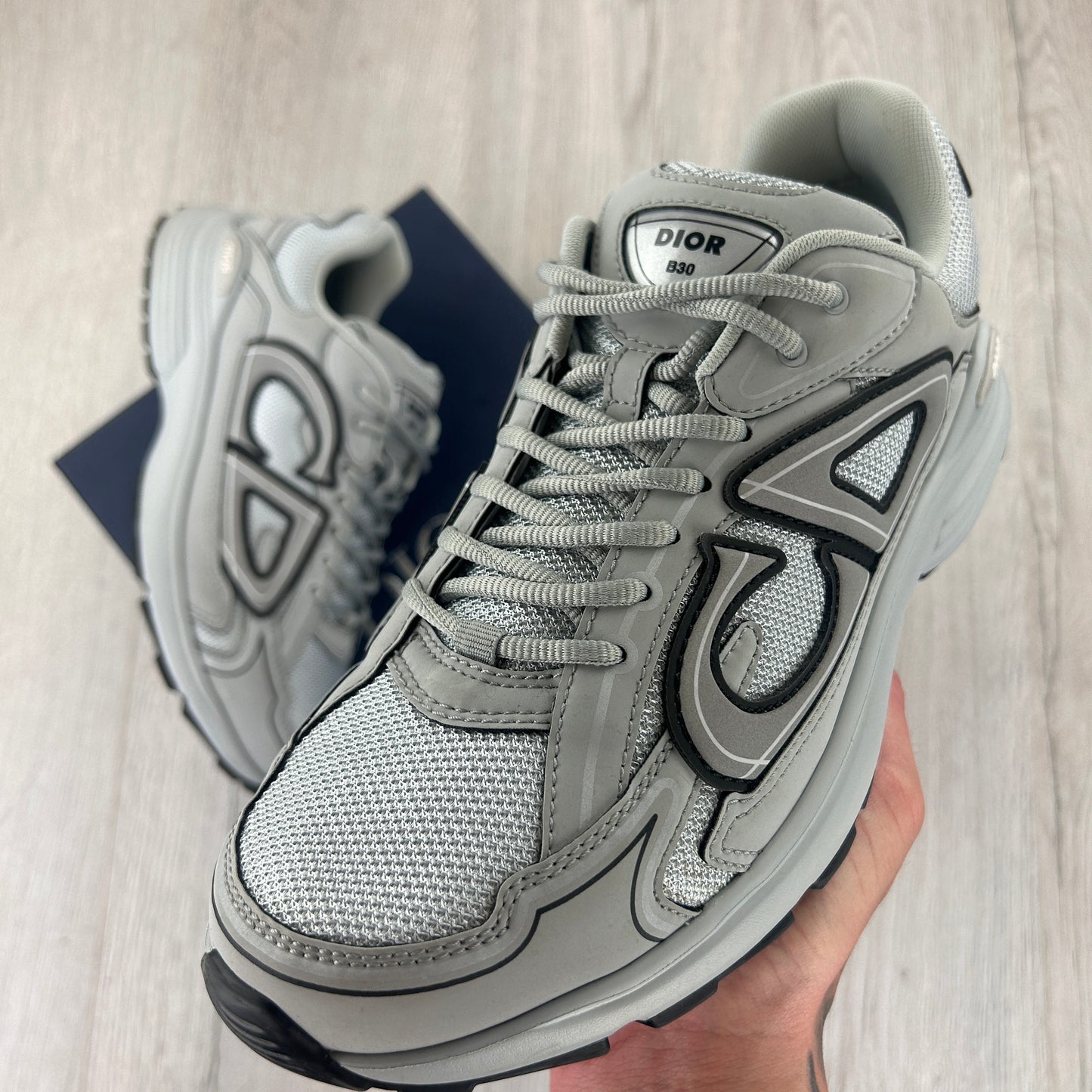 Dior B30 Men’s All Grey Trainers - 42.5 (Fit Uk 8.5)