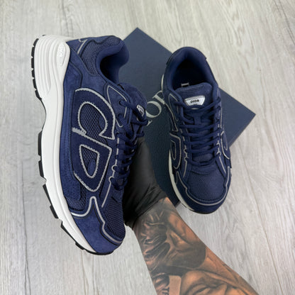 Dior B30 Men’s Full Suede Navy Trainers - 40 (Uk 6/6.5)