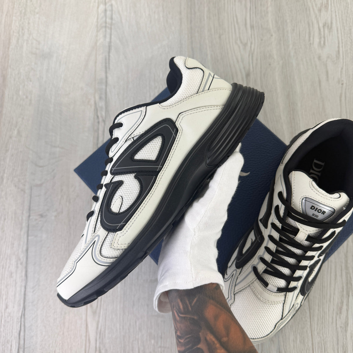 Dior B30 Men’s Black/White Trainers - 44 (Uk 10)