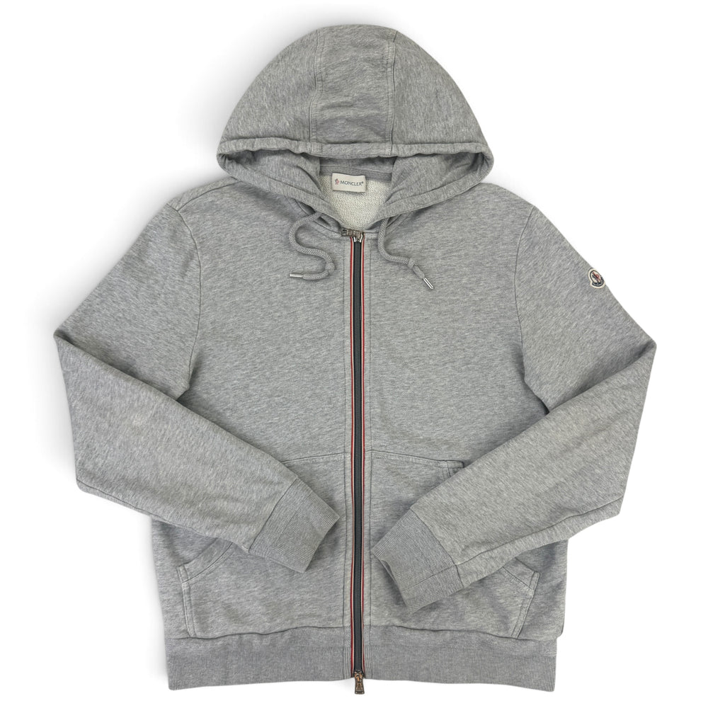 Moncler Men’s Maglia Grey Zip-up Hoodie  - Large Slim
