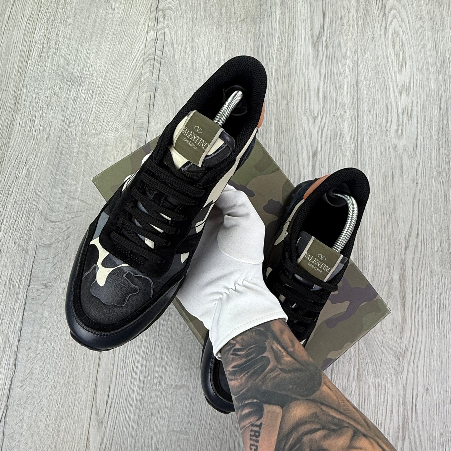 Valentino Men’s Camo Rockrunner Trainers - Uk 8