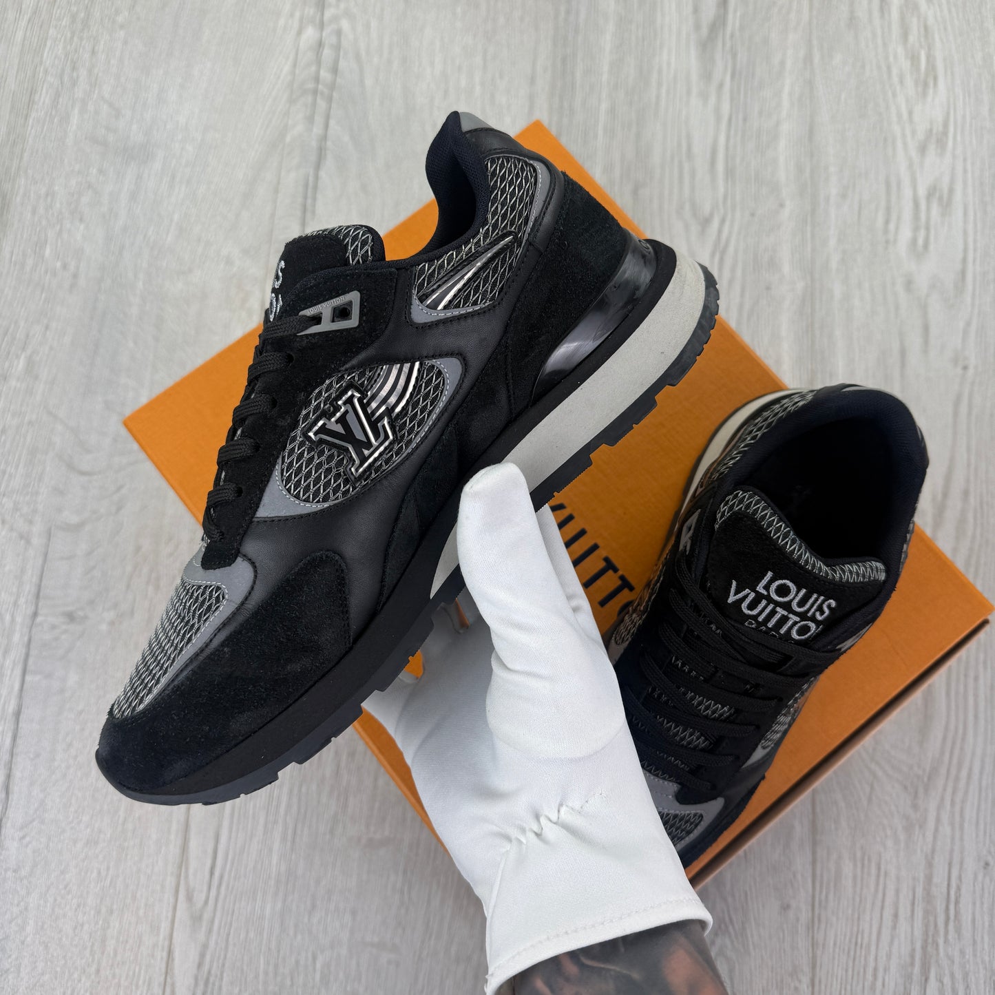 Louis Vuitton Men’s Black Run Away Trainers - Uk 6 (Fit Uk 7)