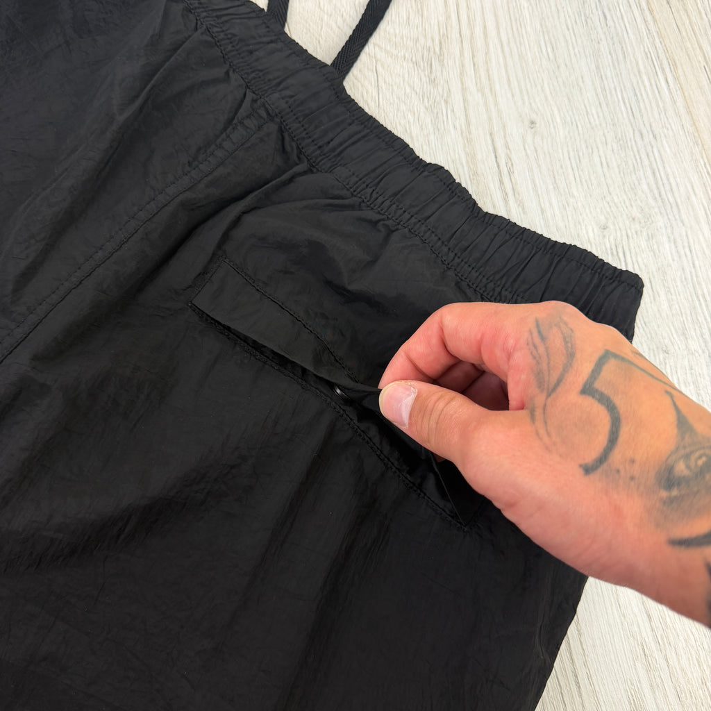 Stone Island Men’s Black Nylon Shorts - Uk 34
