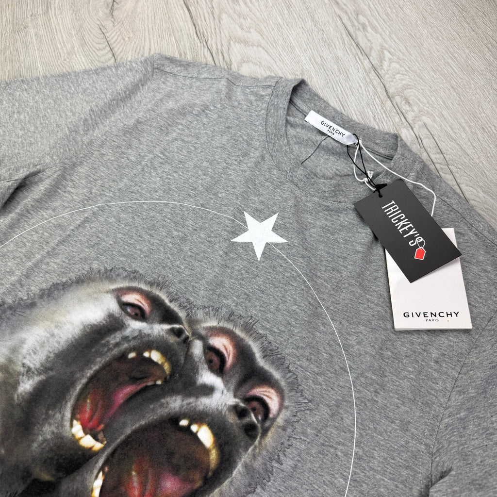 Givenchy Men’s Ape Twins Grey T-shirt Slim