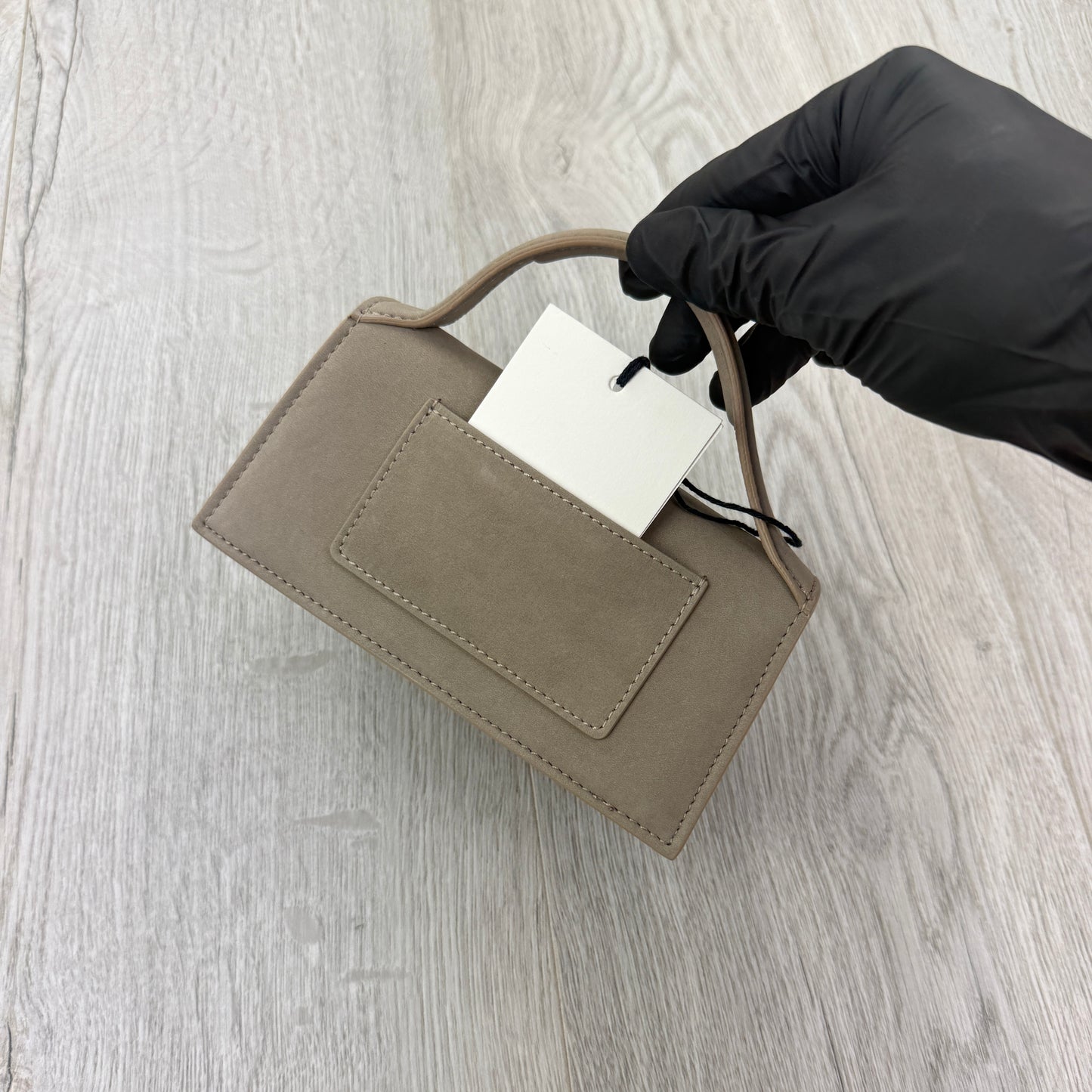 Jacquemus Women’s Beige Suede Mini Bambino Bag