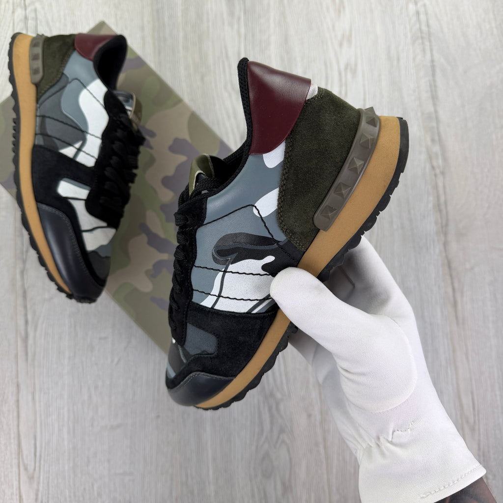 Valentino Men’s Camo Rockrunner Trainers - Uk 6.5