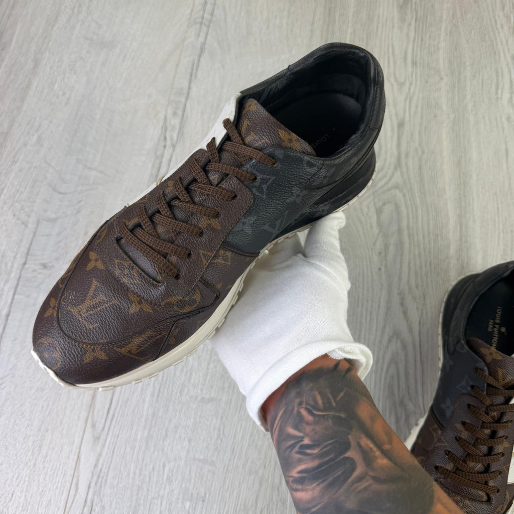 Louis Vuitton Men’s Monogram Brown White Black Run Away Trainers - Uk 10
