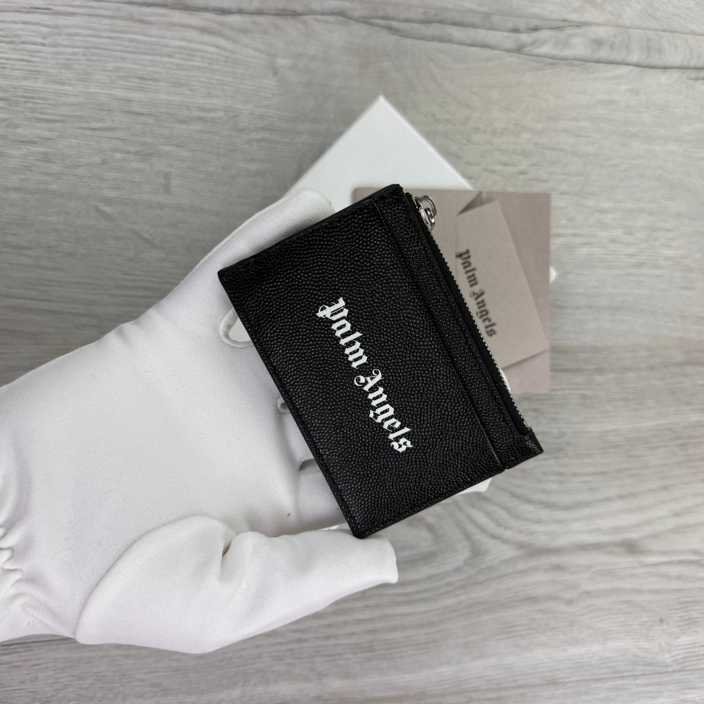 Palm Angels Black Zip-up Card Holder
