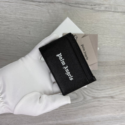 Palm Angels Black Zip-up Card Holder