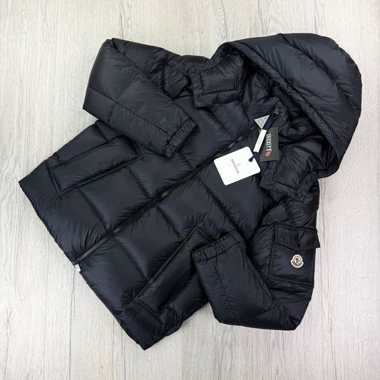 Moncler Men’s Couyere Hooded Black Down Jacket - Size 4