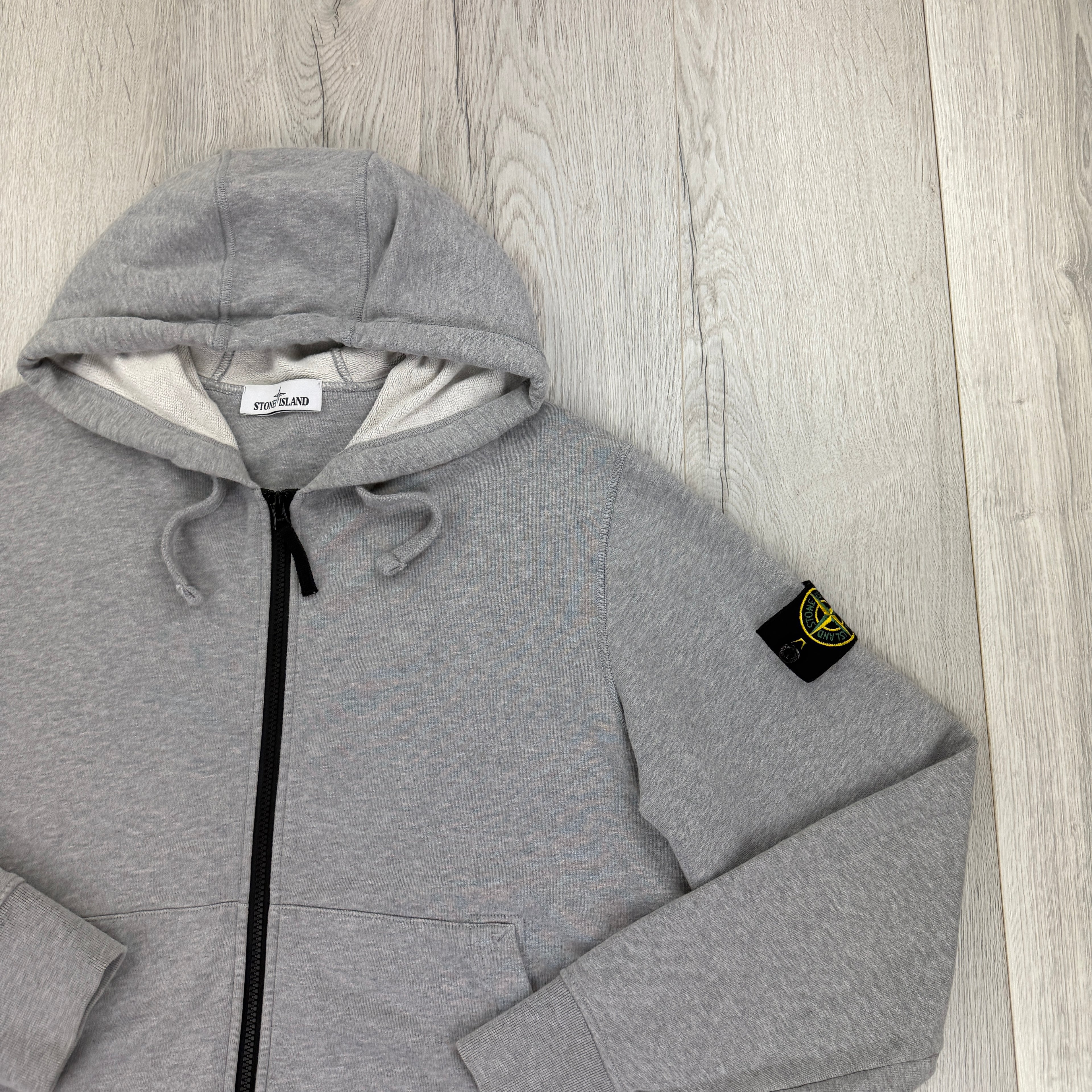 Stone Island Men’s Grey Zip-up Hoodie - XL