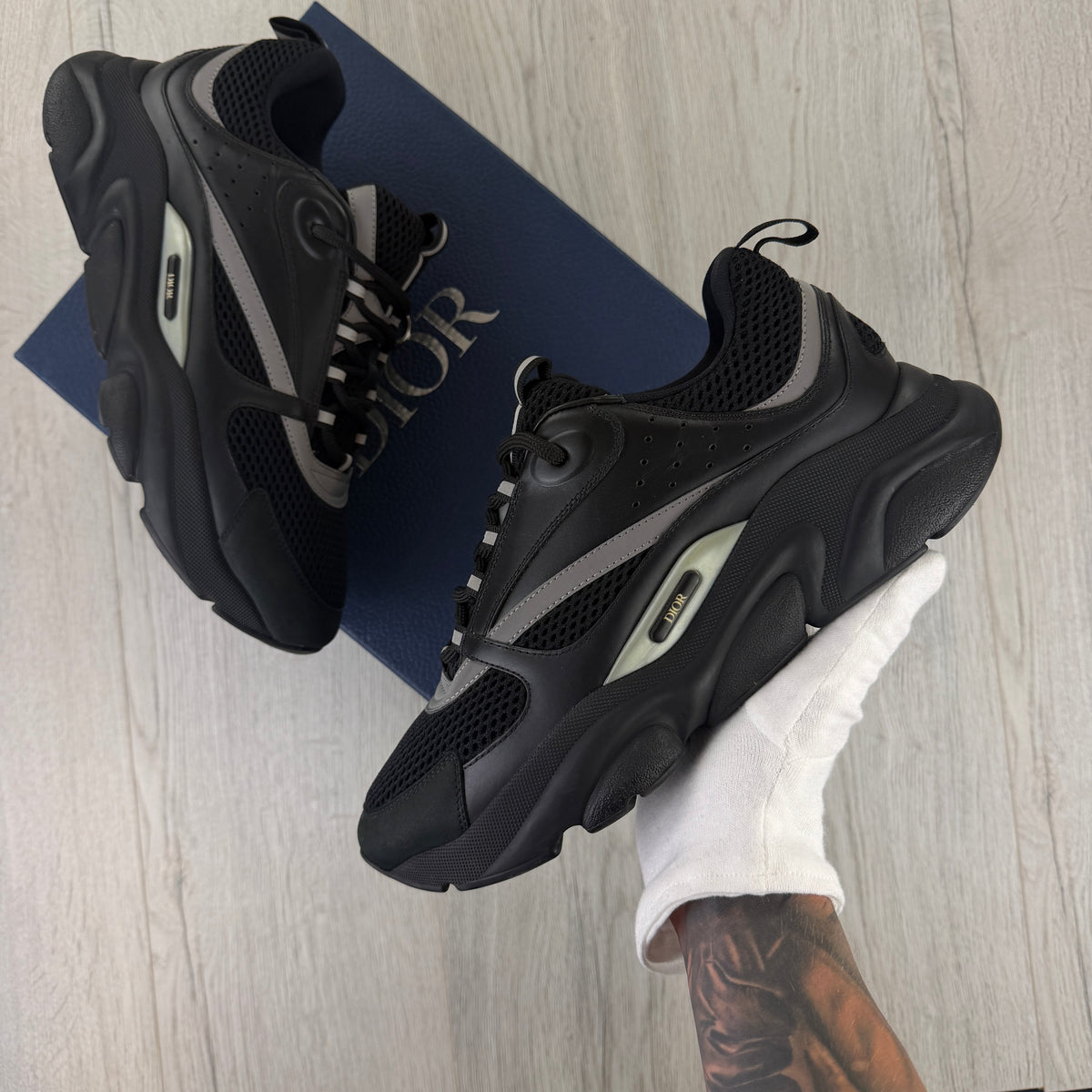 Dior B22 Men’s Triple Black Runners - 44 (Fit Uk 9/9.5)