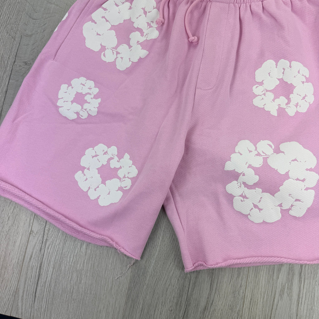 Denim Tears Men’s Pink Hoodie & Shorts Set