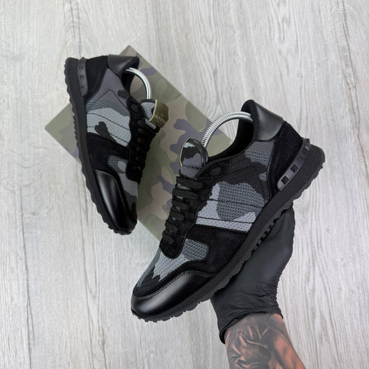 Valentino Men’s Black Camo Mesh Rockrunner