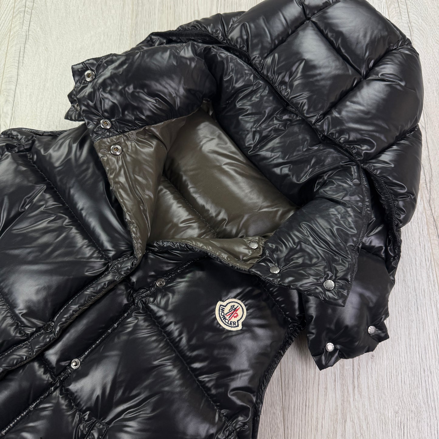 Moncler Women’s Galene Black Hooded Gilet - Size 3