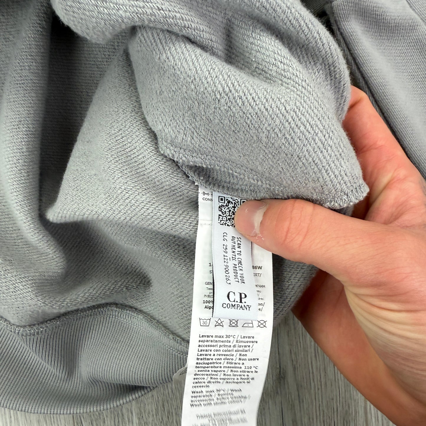 CP Company Men’s Grey 1/4 Zip Up Fleece - XXL