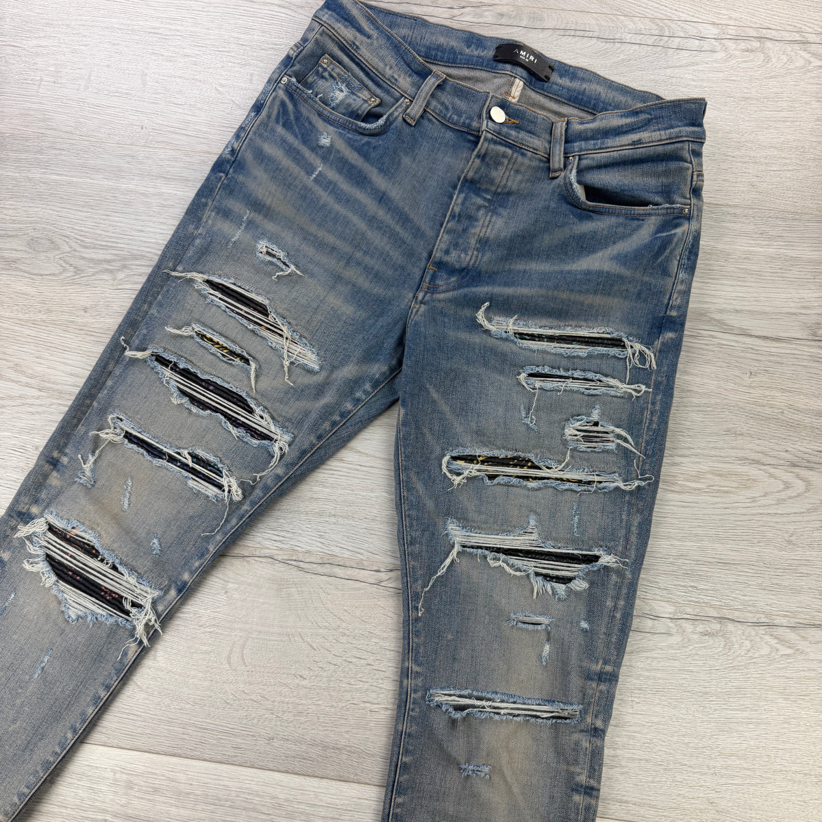 Amiri Men’s Light Blue Denim MX1 Jeans - Uk 33