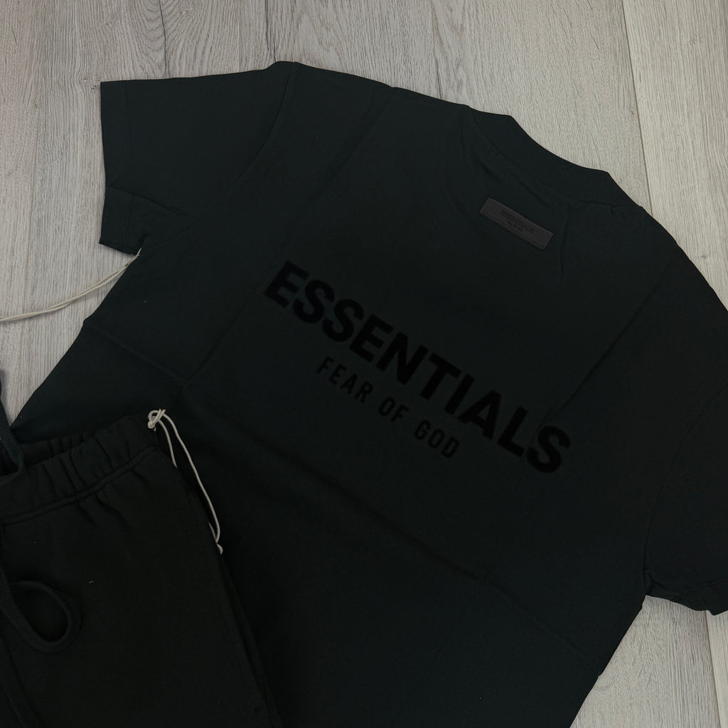 Essentials Men’s Black T-shirt & Short Set