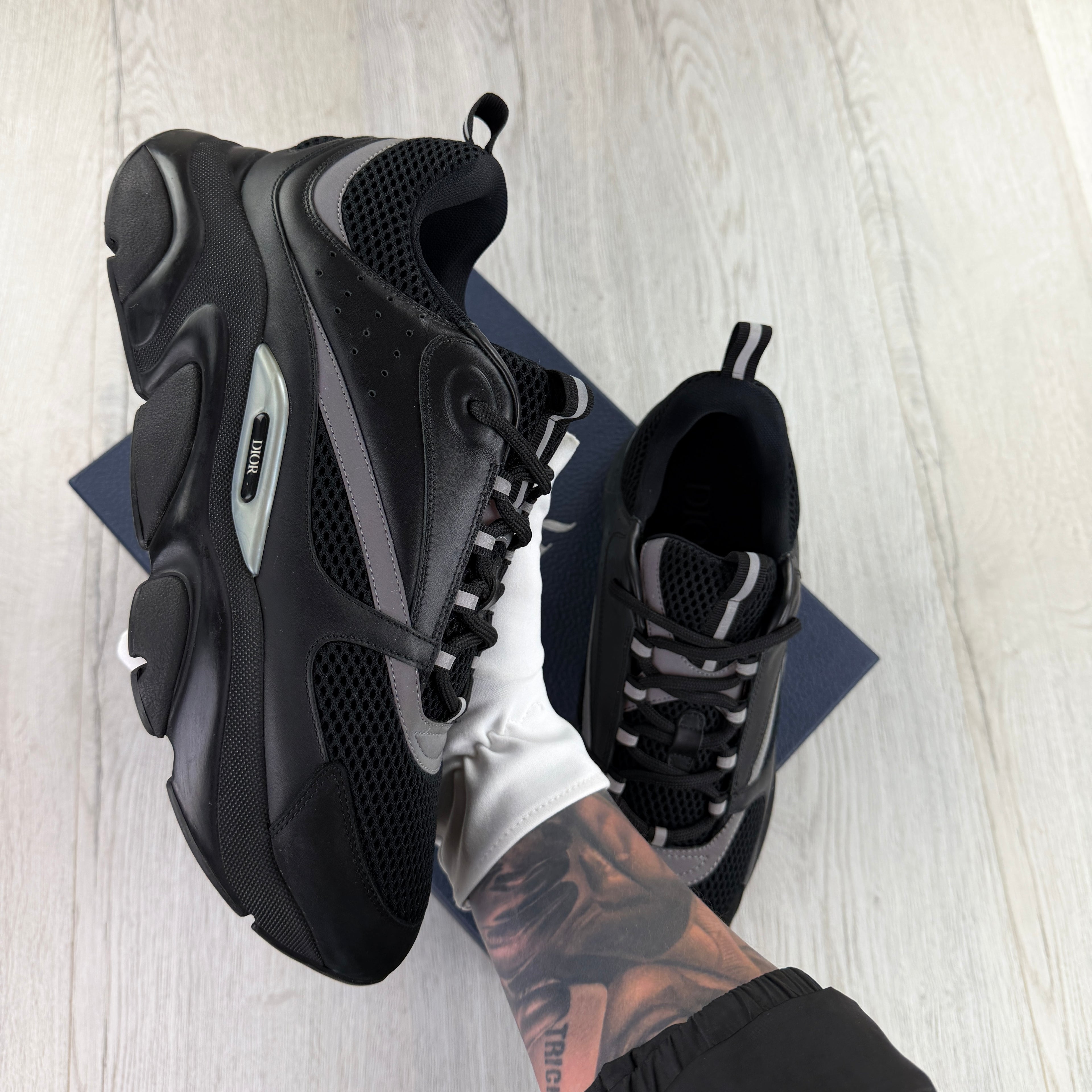 Dior B22 Men’s Triple Black Trainers - 45 (Fit Uk 10/10.5)