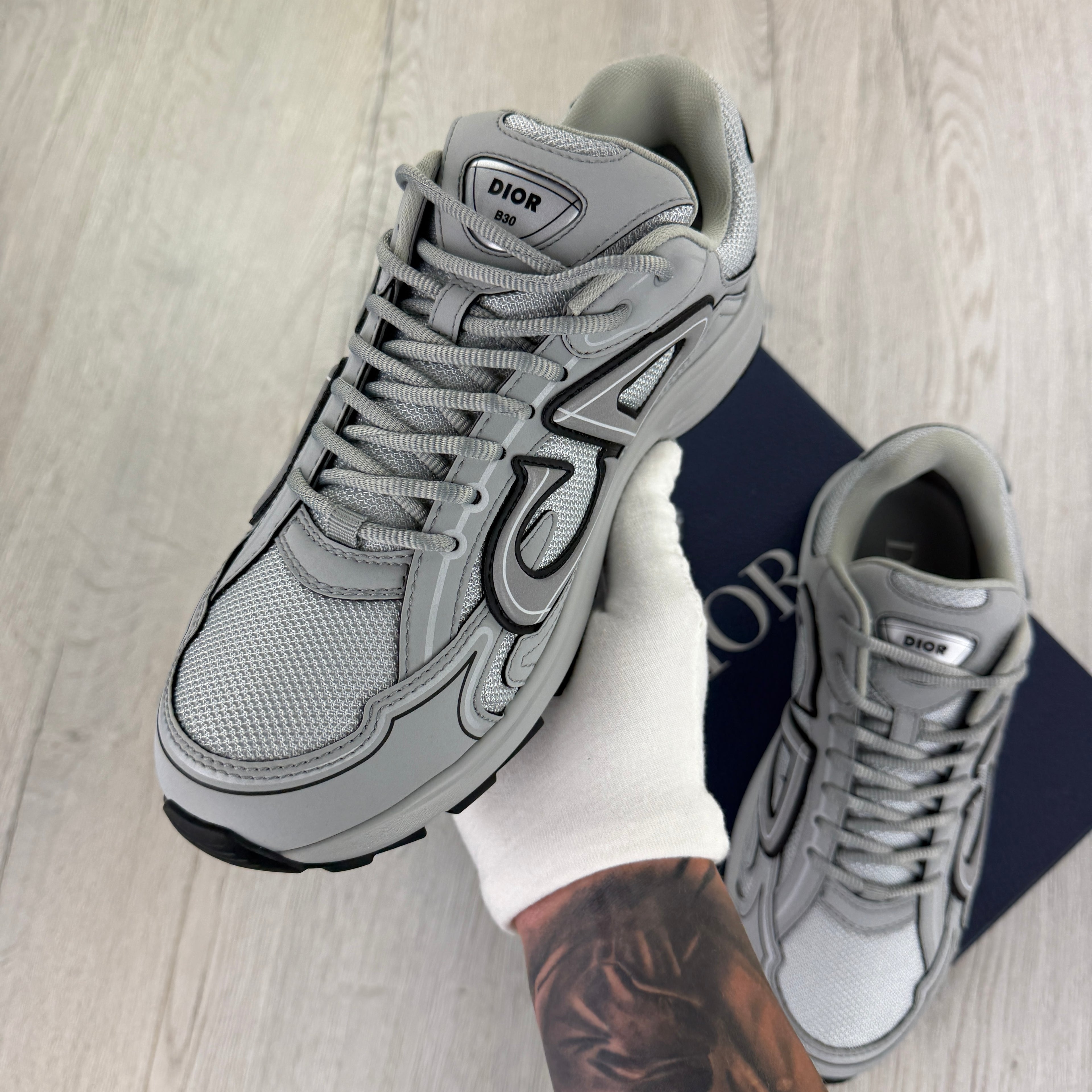 Dior B30 Men’s All Grey Trainers - 43 (Fit Uk 9)