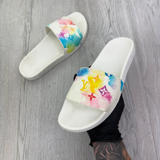 Louis Vuitton Men’s Multicolour Waterfront Mule Sliders - Uk 9