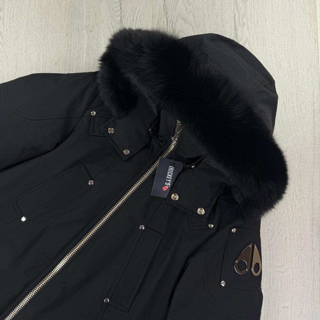 Moose Knuckles Men’s Black Zip-up Ballistic Bomber Parker Jacket - XS