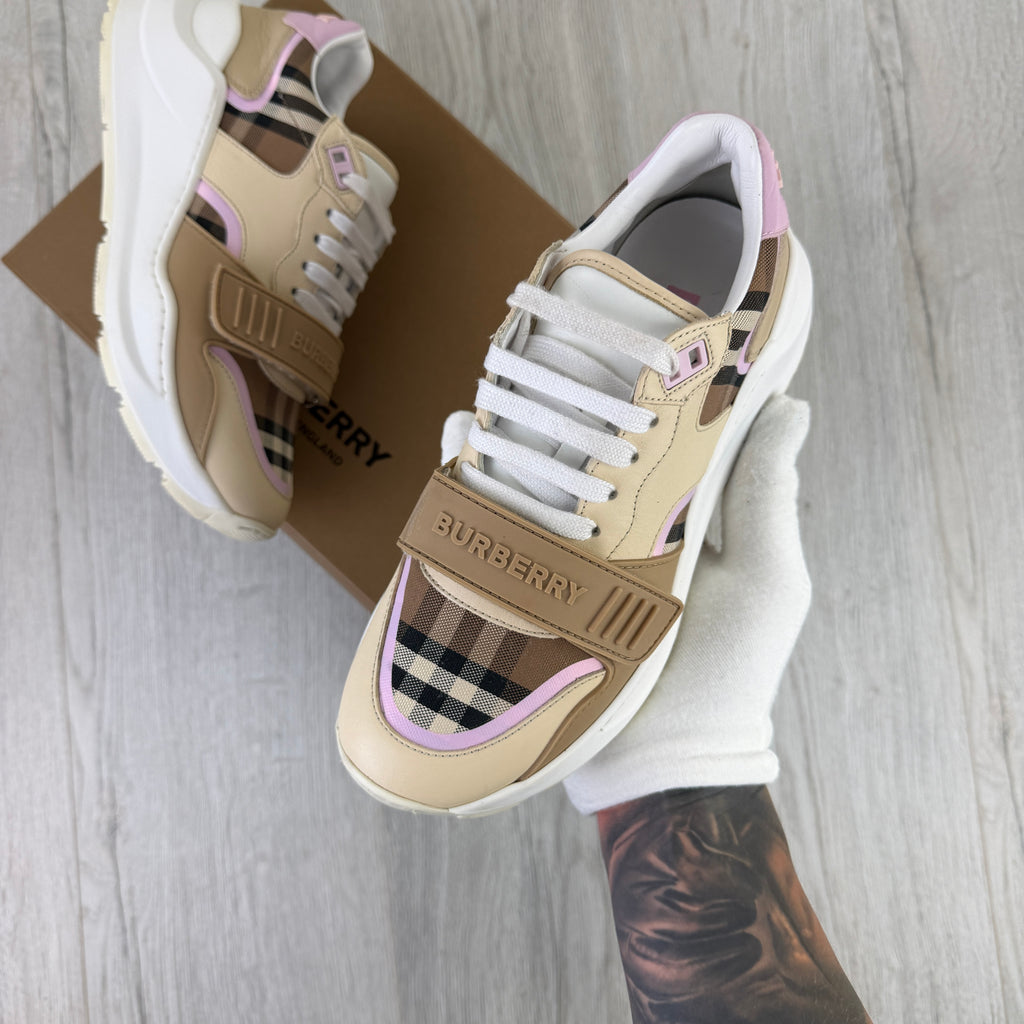 Burberry Women’s Ramsey Check Trainers - Uk 5.5
