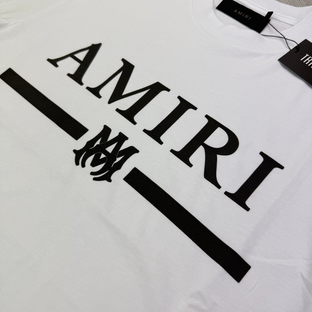 Amiri Men’s White Bar Logo T-shirt