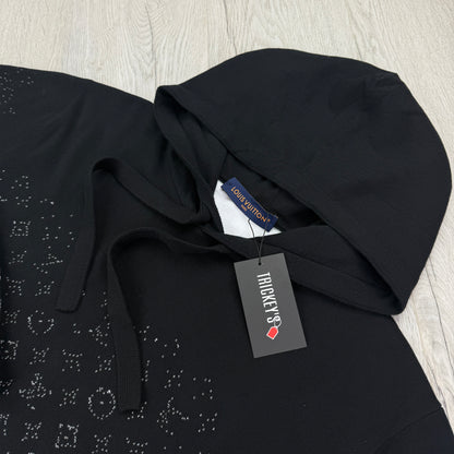 Louis Vuitton Men’s Black Monogram Gradient Pullover Hoodie - Large