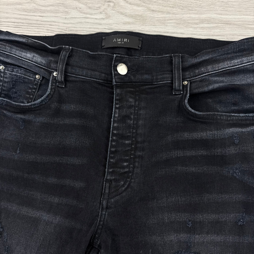 Amiri Men’s Black Ripped Distressed Jeans - Uk 32
