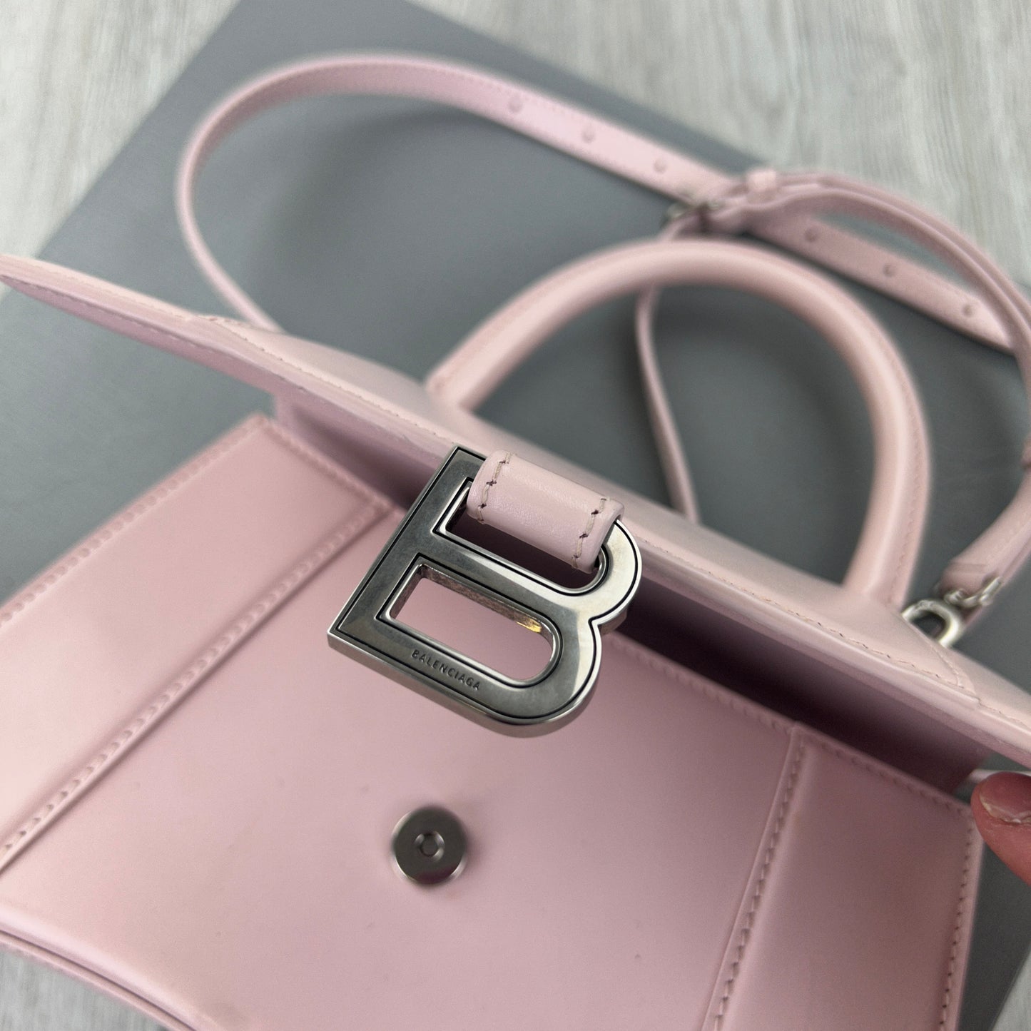 Balenciaga Women’s Pink Small Hourglass Handbag