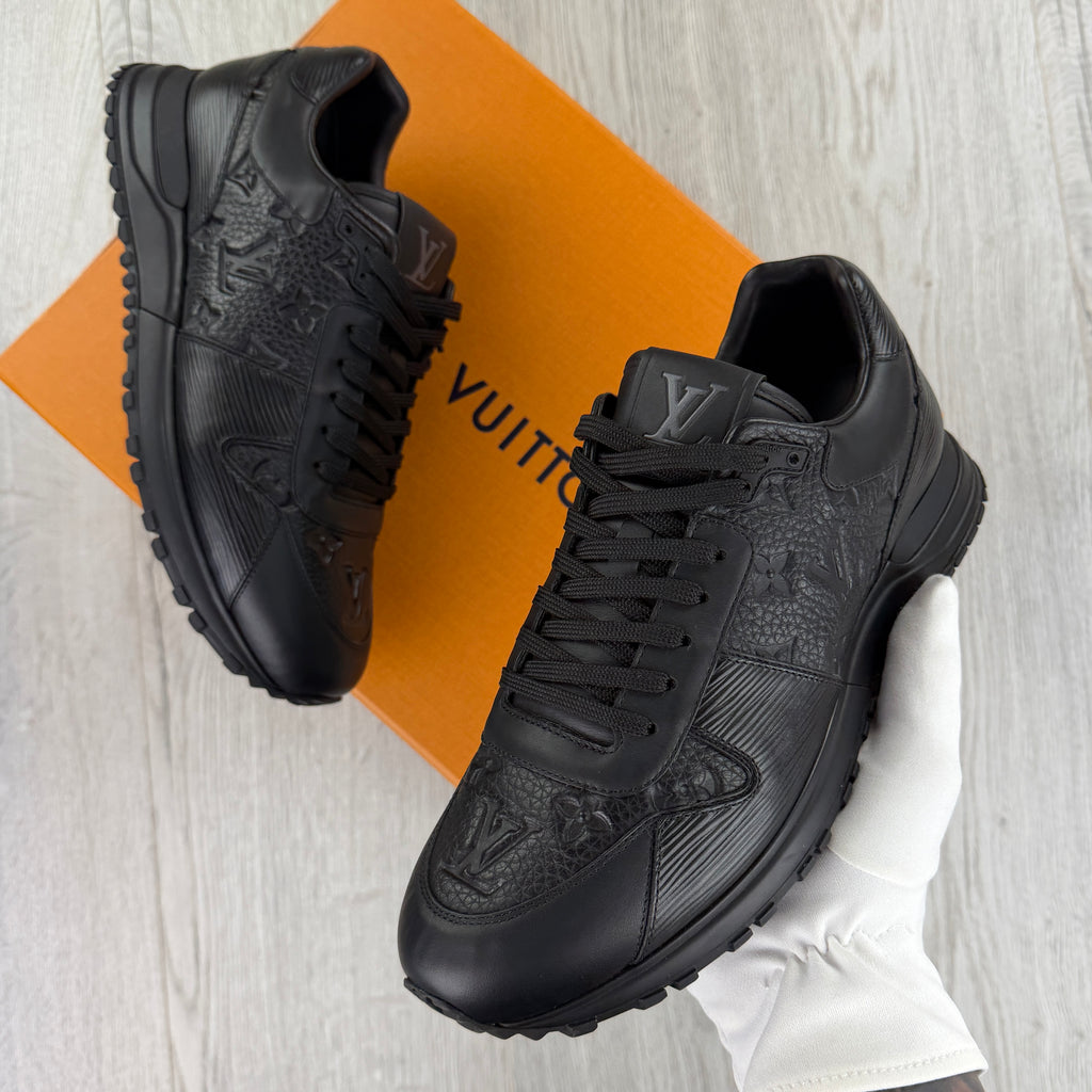 Louis Vuitton Men’s Black Leather Run Away Trainers - Uk 7