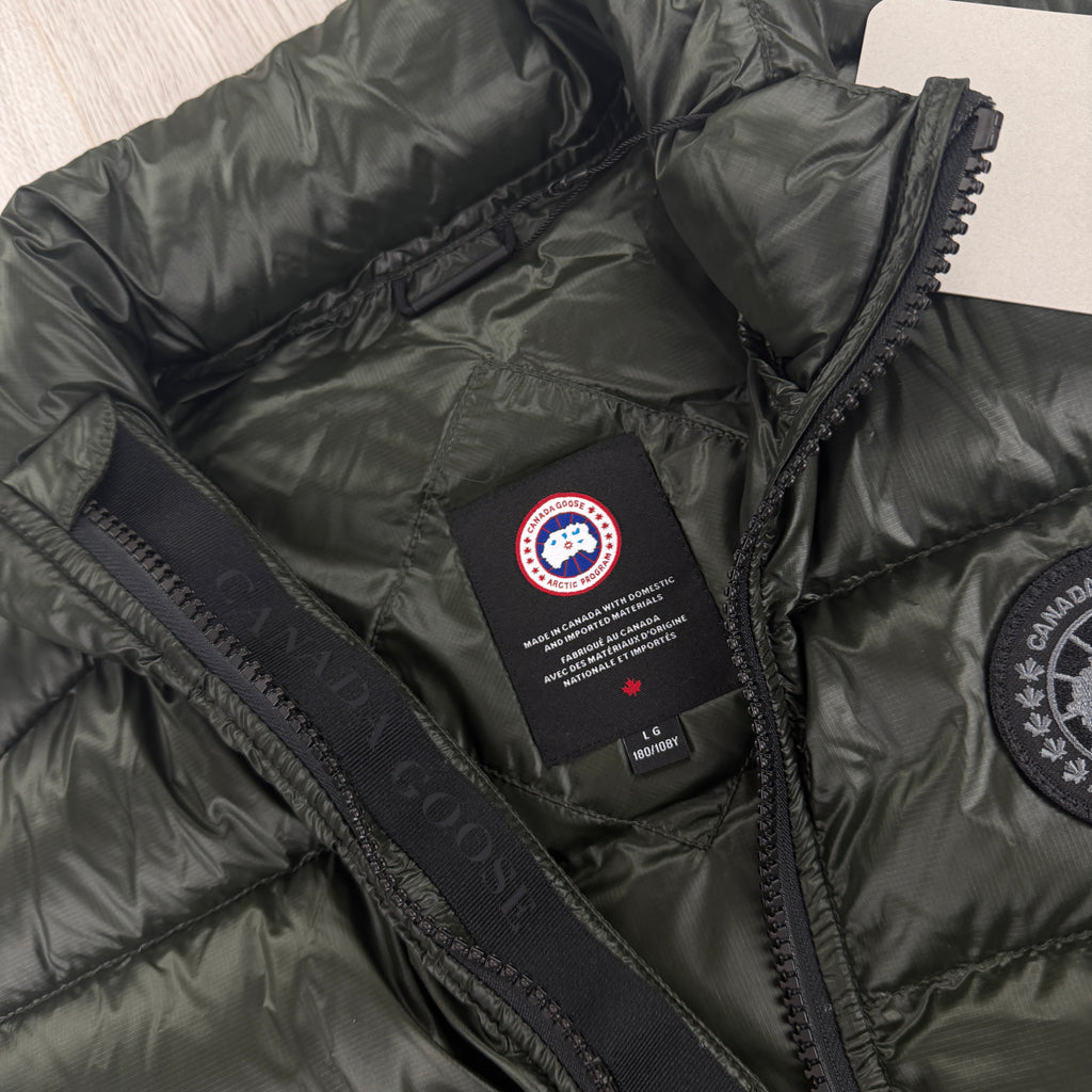 Canada Goose Men’s Khaki Green Crofton Black Label Gilet - Large