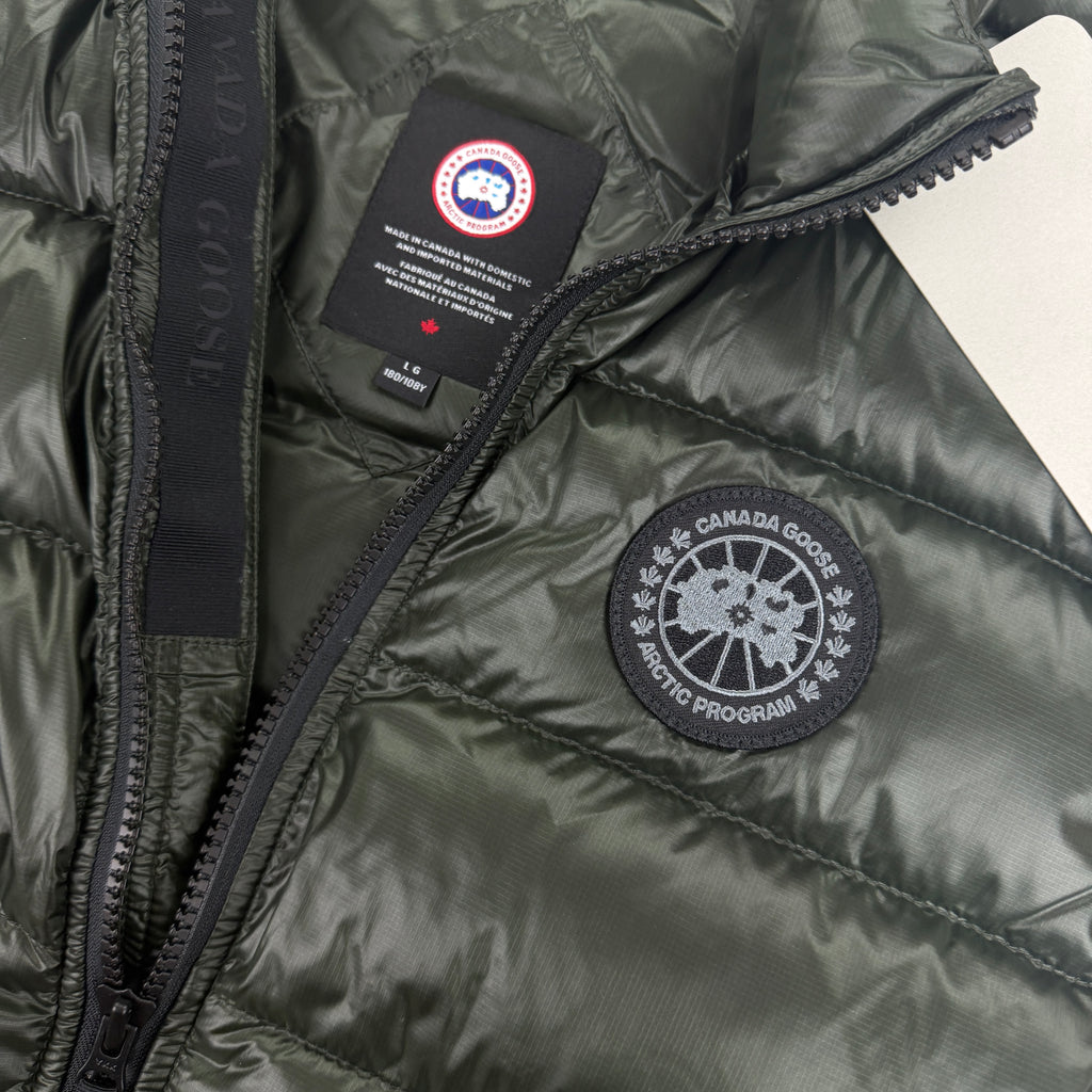 Canada Goose Men’s Khaki Green Crofton Black Label Gilet - Large