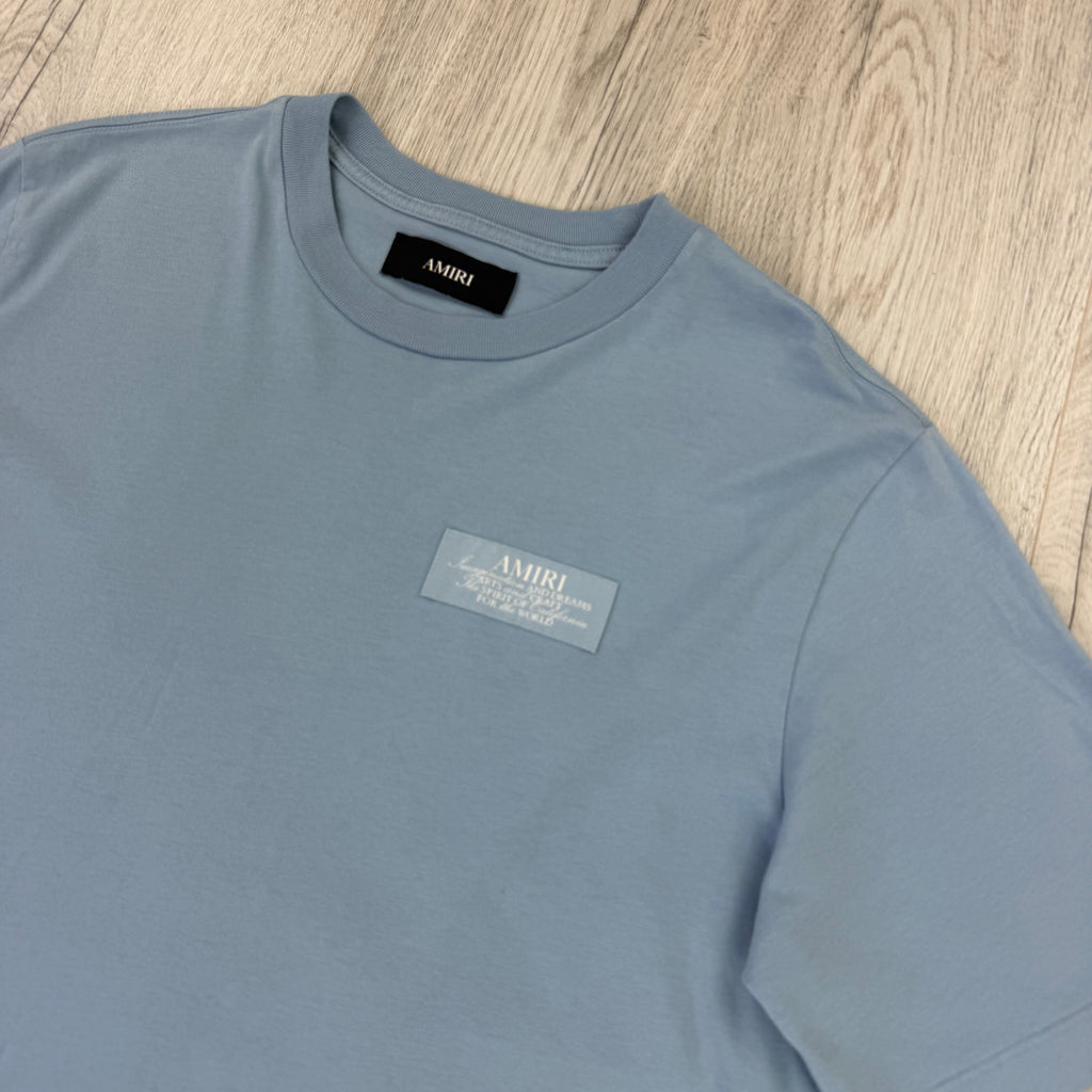 Amiri Men’s Baby Blue T-shirt - Large