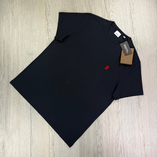 Burberry Men’s Dark Navy T-shirt Red Logo - XL