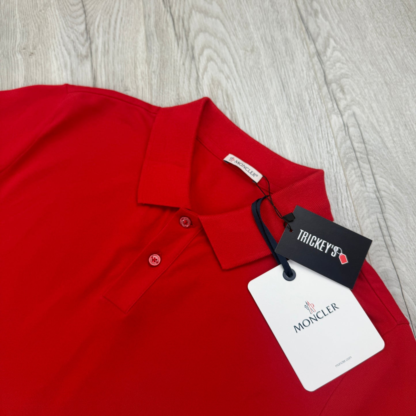 Moncler Men’s Red Polo - Large Slim