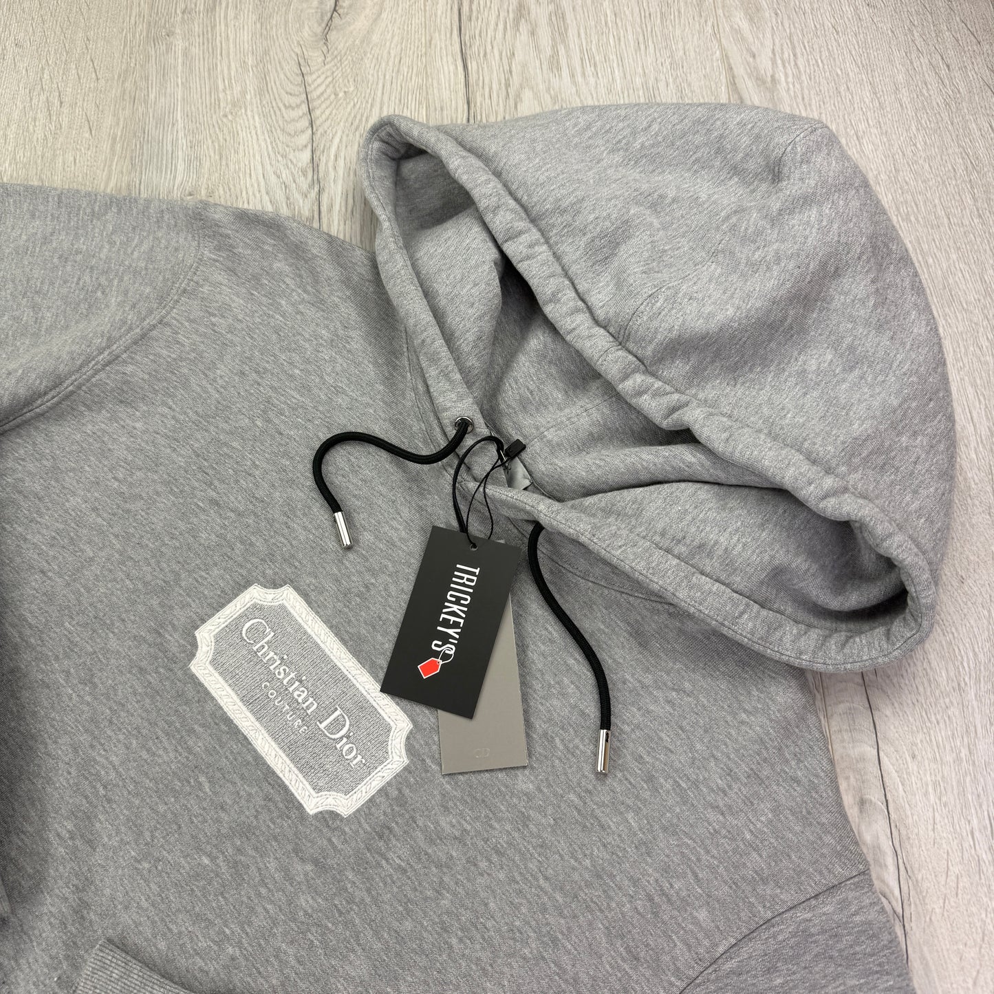 Dior Couture Men’s Grey Pullover Cotton Hoodie - Small