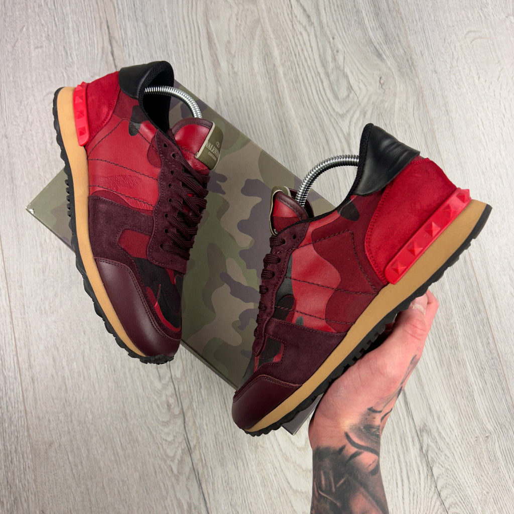 Valentino Men’s Red / Green Camo Rockrunner Trainers