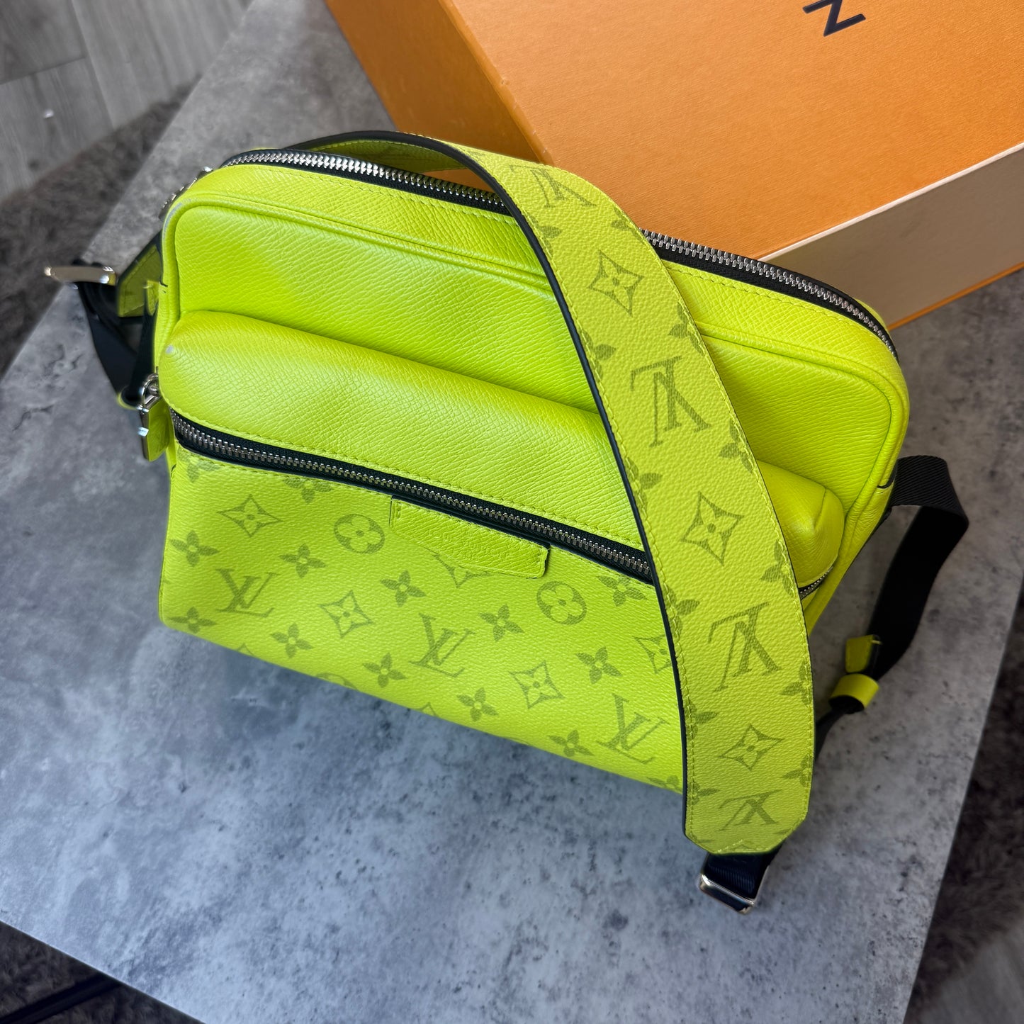 Louis Vuitton Men’s Neon Yellow Outdoor Messenger Bag