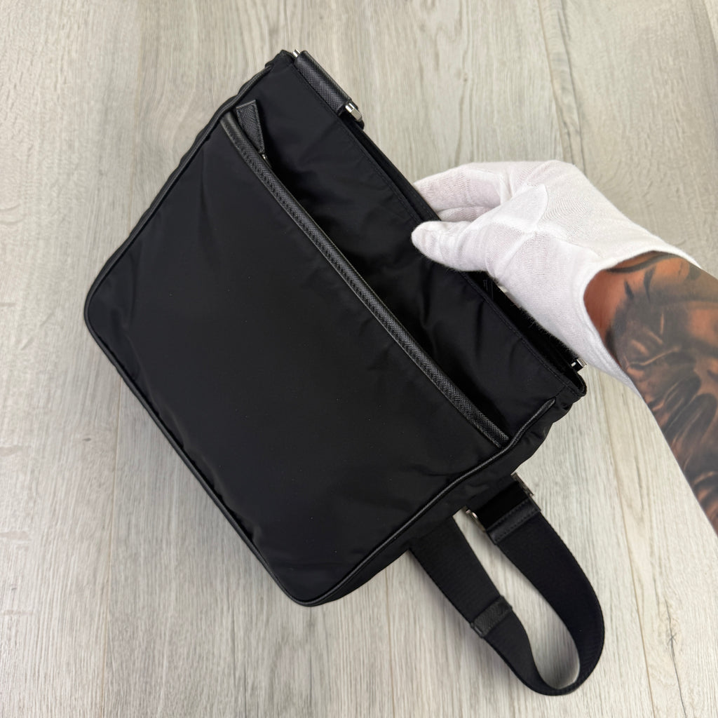Prada Men’s Black Nylon Messenger Bag