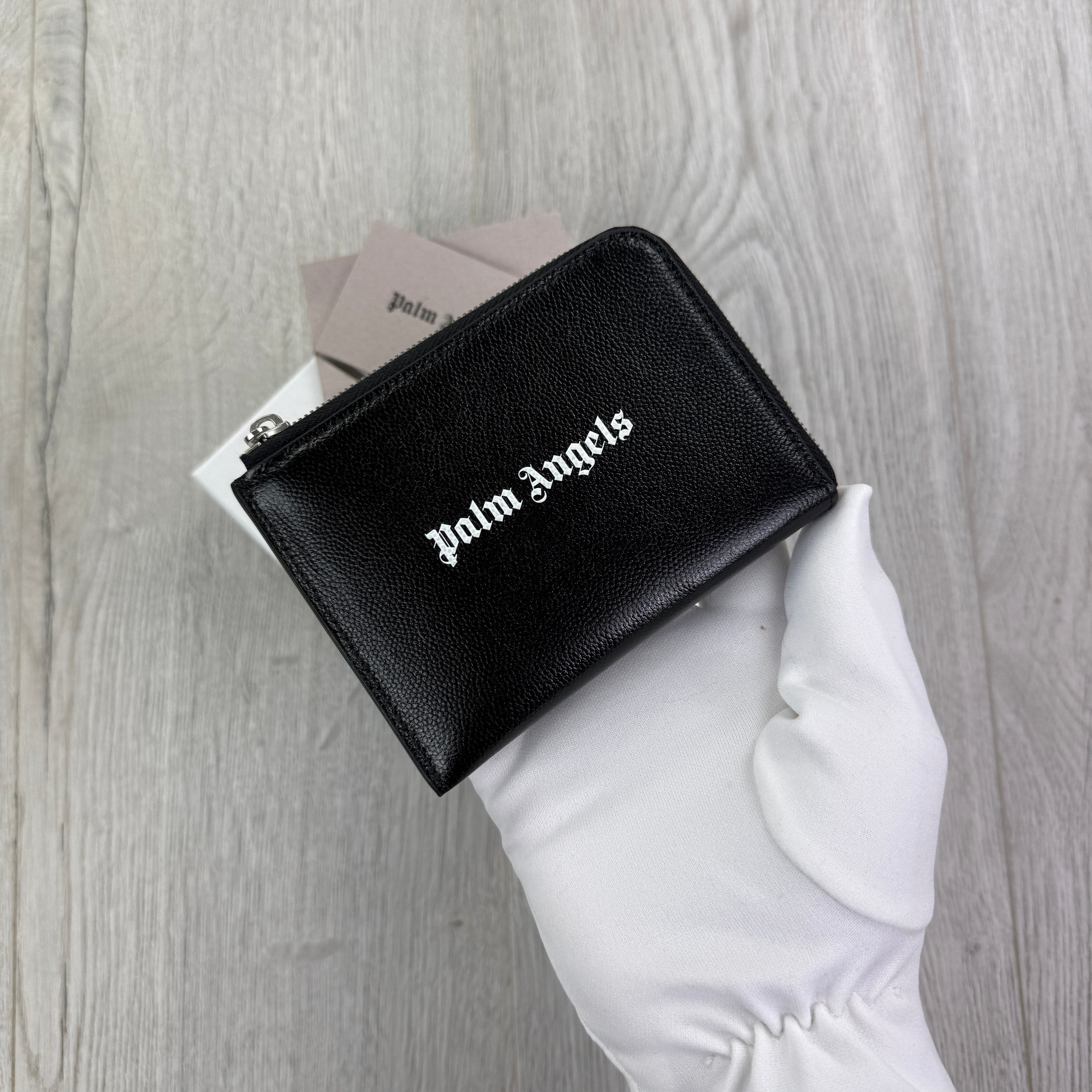 Palm Angels Black Zip-up Wallet / Purse