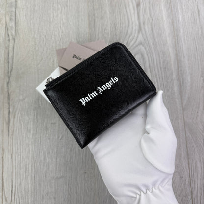 Palm Angels Black Zip-up Wallet / Purse