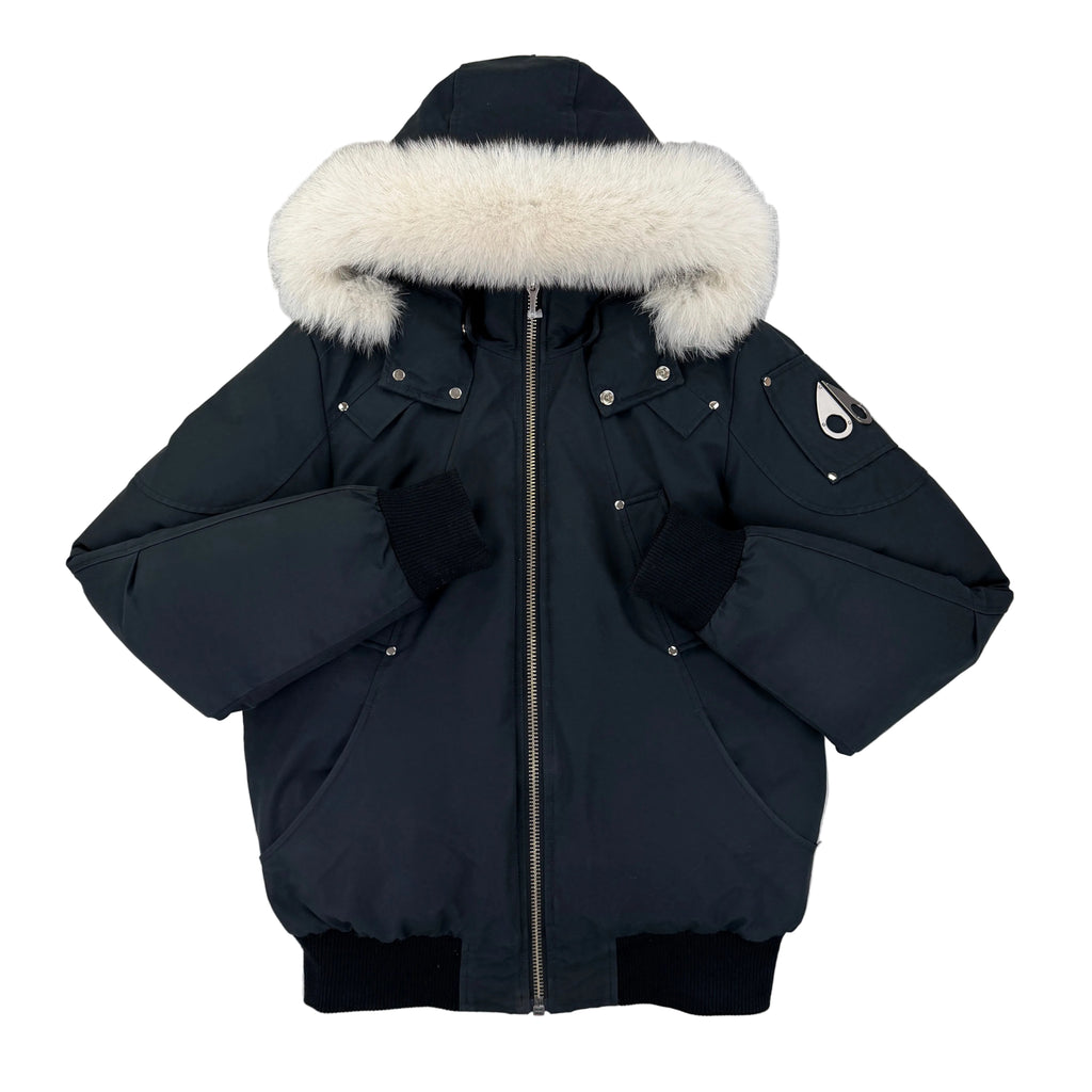 Moose Knuckles Men’s Dark Navy Ballistic Bomber Parker Jacket - Medium