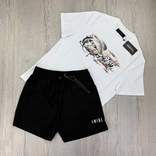 Amiri Men’s T-shirt & Swim Shorts Set
