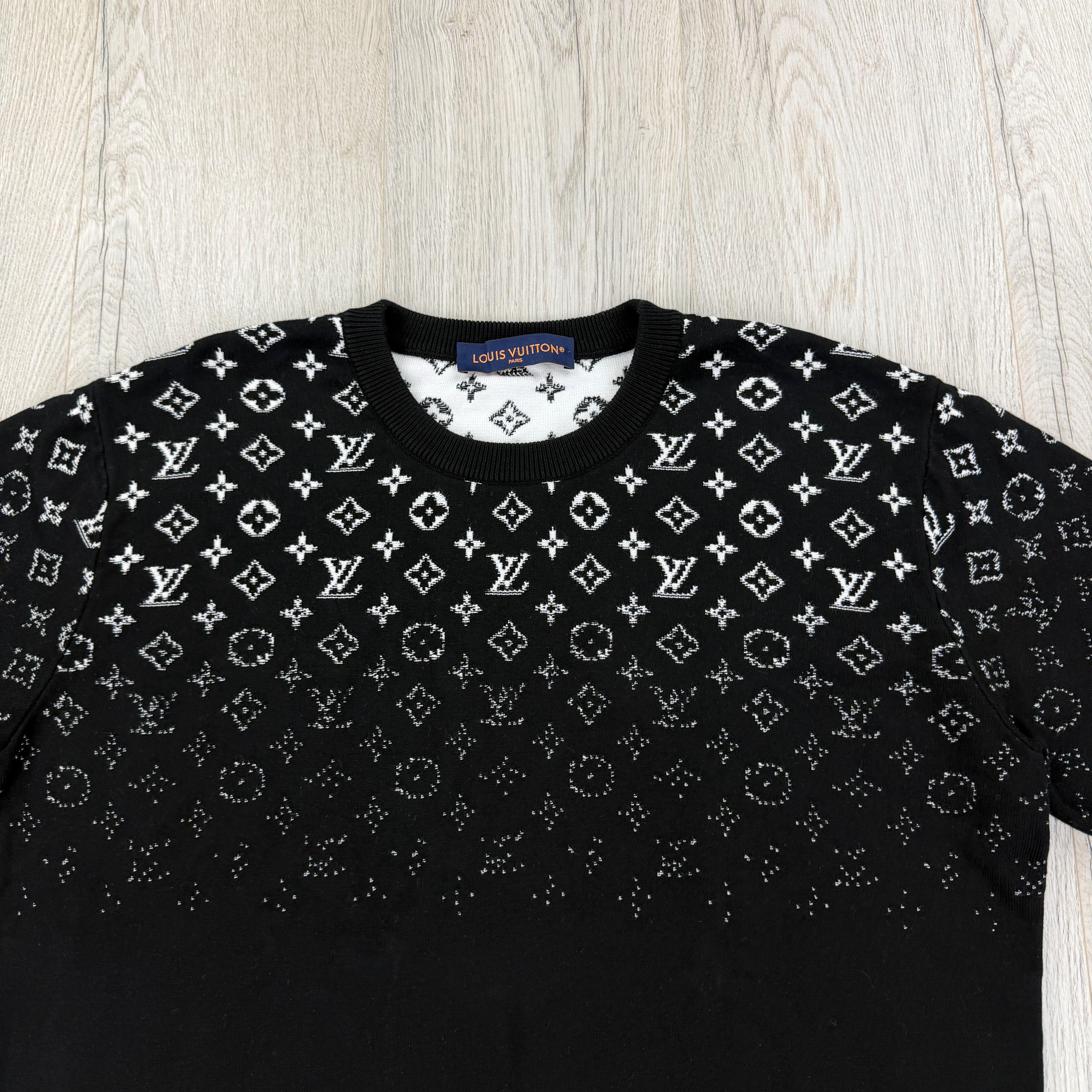 Louis Vuitton Men’s Black Gradient Crewneck Jumper - XL