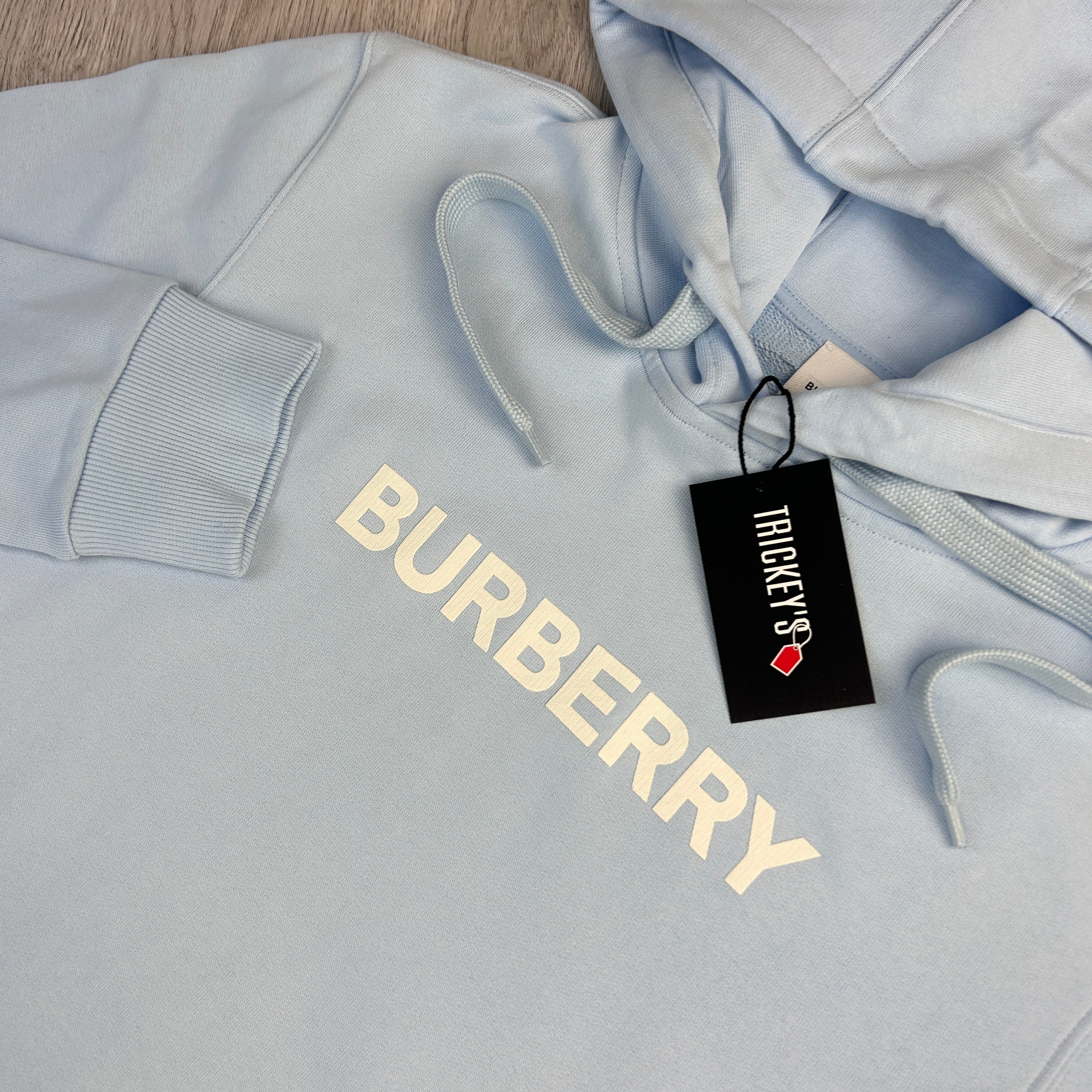 Burberry Men’s Baby Blue Pullover Hoodie