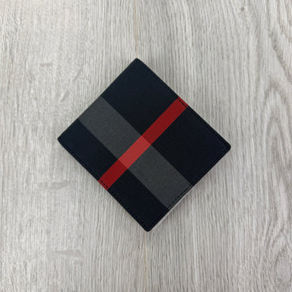 Burberry Men’s Exaggerated Check Bifold Wallet
