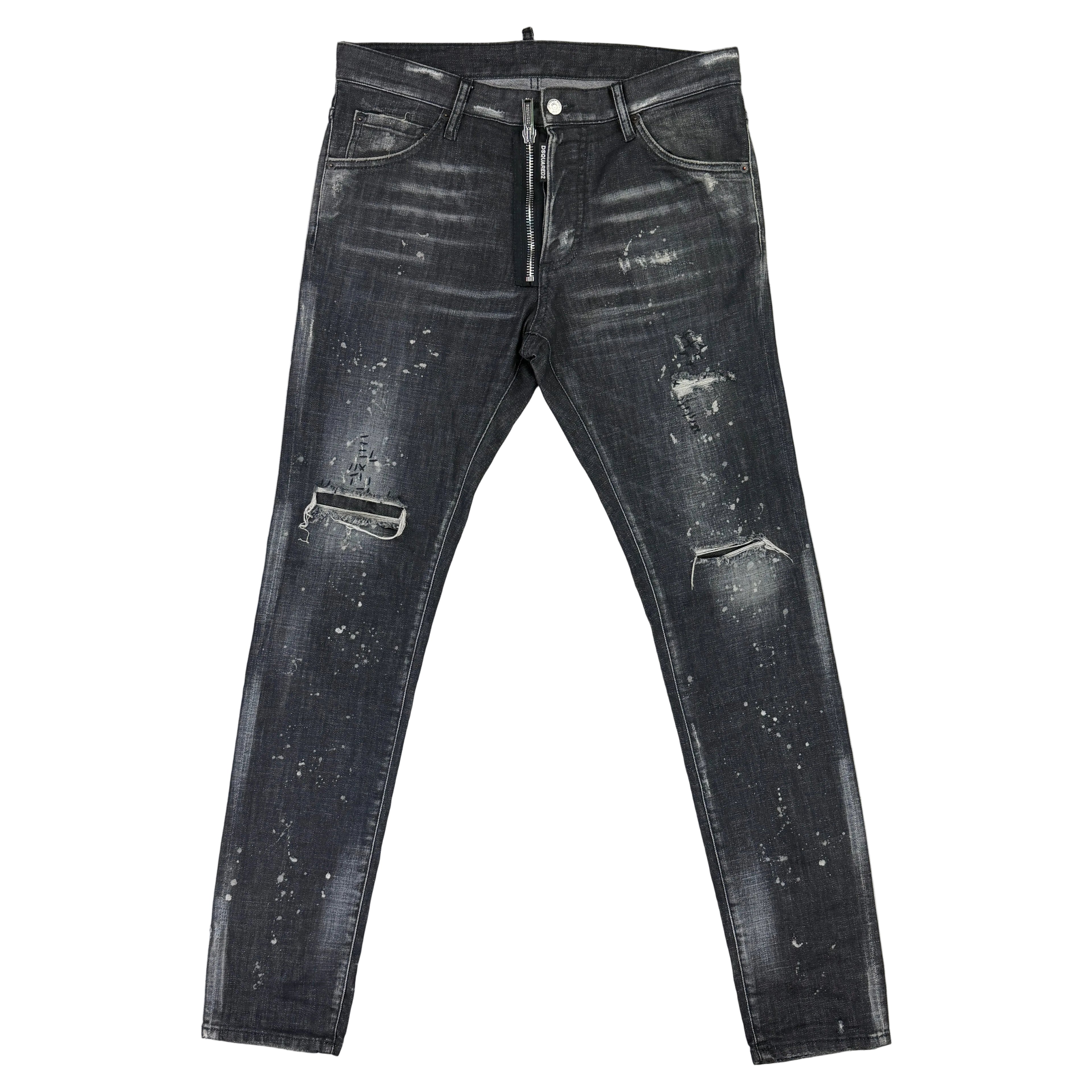 Dsquared2 Men’s Black Distressed Jeans - 48 (Uk 32)